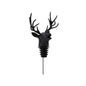 Reindeer Wine Stopper & Pourer (Black)