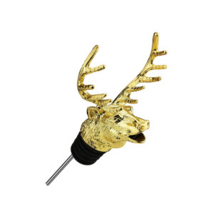 Reindeer Wine Stopper & Pourer (Gold)