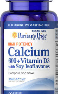 Puritan's Pride Calcium 600 mg 60 Capsules