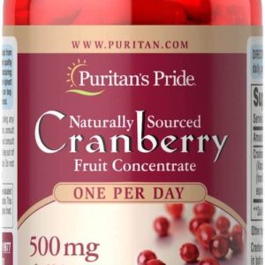 Puritan's Pride Natural Cranberry 500 mg 60 Capsules