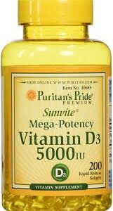 Puritan's Pride Vitamin D3 5000 IU 100 Soft Gels