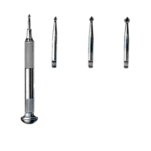 Finger & Toe Nail Drill, W/3 Drill Points, Chrome