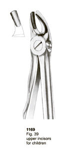 Extracting Forceps Fitting Handle Upper Incisors For Children