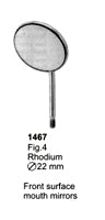 Front Surface Mouth Mirror Rhodium