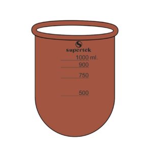 Amber Flask for Dissolution Apparatus, Without Side Cut as Per USP, with Certificate