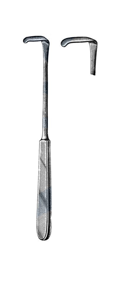 langenbeck Retractor, 8" (20 cm), 5/8" x 1 1/2" Blade, (16 mm x 36 mm)