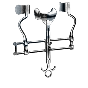 Balfour Retractor, 7" Spread (18 cm), Sliding Bar, 2 1/2" Deep (63 mm) W/ Solid Blades, Center Blade 1 3/4" x 3 1/4" (45 mm x 80 mm)