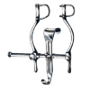 Baby Balfour Retractor 3 1/2" (19 cm) Spread. Fenestrated Blades, 1 1/8" (30 mm) Center Blade 1" (25 mm) Deep x 3/4" (19 mm) Wide