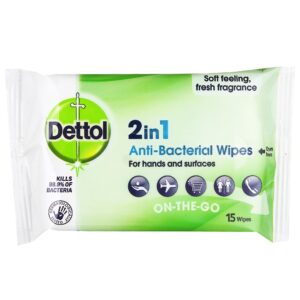 DETTOL 2-IN-1 ANTIBACTERIAL WIPES