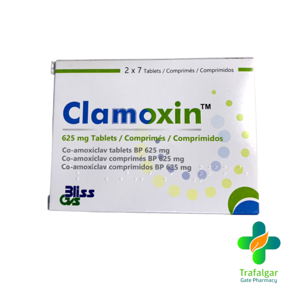 CLAMOXIN 625 AMOXICILLIN 500MG/CLAVULANIC ACID 125MG TAB