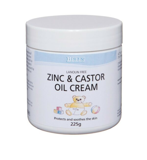 BELLS ZINC & CASTOR OIL CREAM 225G