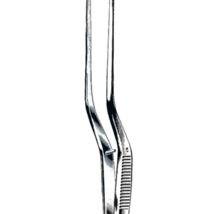 Cushing Forceps, Bayonet, 1 x 2 Teeth, 7 1/2" (19 cm)