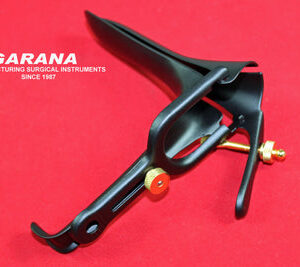 Graves Vaginal Speculum Medium - Black Coated with Gold Plated Screws