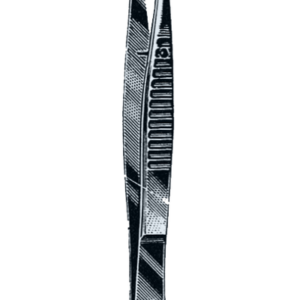 Eye Dressing Forceps, Serrated, Half Curved 4" (10 cm)