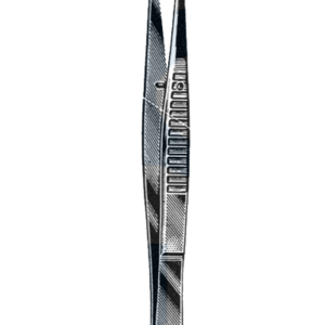 Eye Dressing Forceps, Serrated, Full Curved 4" (10 cm)
