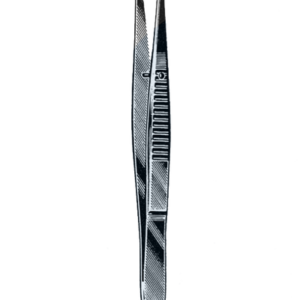 Iris Forceps, 1 x 2 Teeth, Full Curved 4" (10 cm)