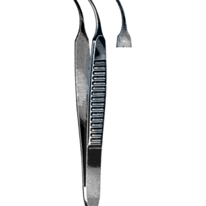 Graefe Forceps, Curved, 1 x 2 Teeth 2 1/2" (6.5 cm)