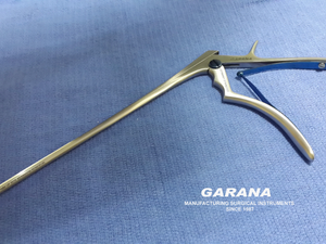 Kerrison Rongeurs Bite Size 1MM 45 Degree Up Bite 9" Shaft, Blue Center Screw