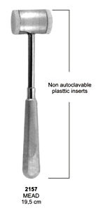 Bone Mallets Hammers Non Autoclave Plastic Inserts Mead 19.5cm