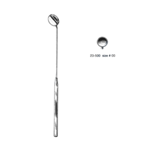 Laryngeal Mirror W/Handle, Boilable Size # 00, (9 mm)