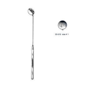 Laryngeal Mirror W/Handle, Boilable Size # 1, (15 mm)