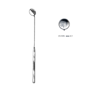 Laryngeal Mirror W/Handle, Boilable Size # 2, (17 mm)