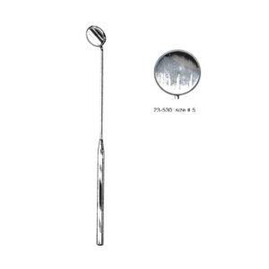 Laryngeal Mirror W/Handle, Boilable Size # 5, (25 mm)