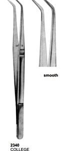 Dental Tweezers College 15cm  Smooth Plain Pattern