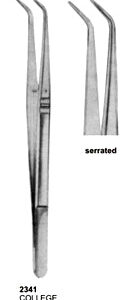 Dental Tweezers College 15cm Serrated Plain Pattern