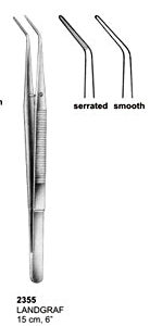 Dental Tweezers Flagg 16cm Serrated