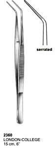 Dental Tweezers London College 15cm Serrated A