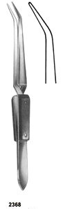 Dental Tweezers 16cm Curved Tip