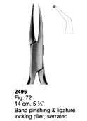Orthodontic Pliers Band Pinshing & Ligature Locking Plier Serrated 14cm