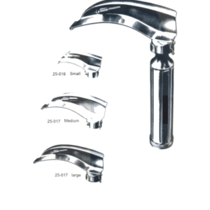 Laryngoscopes ( Mcintosh ) Complete With Battery Handle And 3 Blade, In Velved-Lined Case, Large
