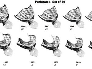 Impression Trays Perforated Set of 10 Pieces
