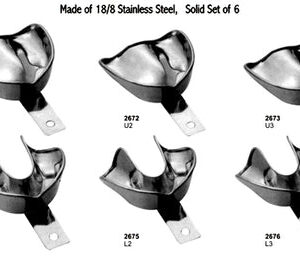 Impression Trays Solid Set of 06 Pieces