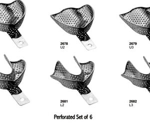 Impression Trays Perforated Set of 06 Pieces
