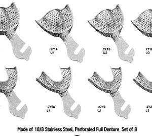 Impression Trays Perforated Full Denture Set of 08 Pieces