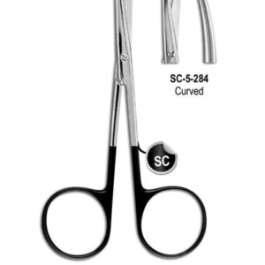 Metzenbaum Super Cut Scissor Curved 11.4cm with Black Color Rings