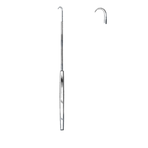 Emmett Uterine Tenaculum Hook, 9" (23 cm) # 1, Full Curve