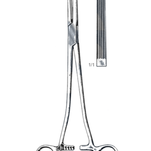 Heaney-Ballantine Hysterectomy Forceps, Longitudinally Serraterd, Straight 8 1/4" (21 cm)