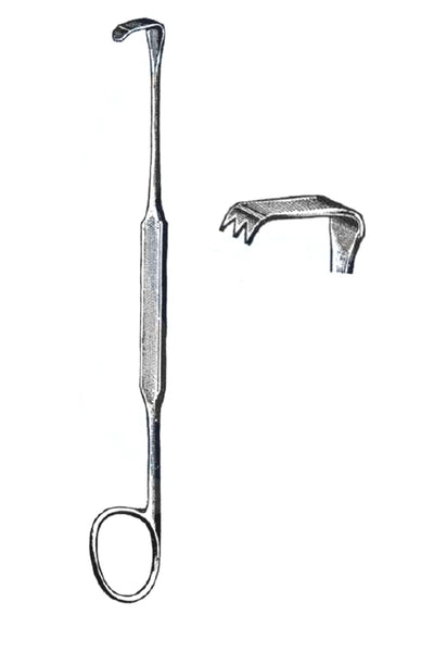 Meyerding Finger Retractor, 7" Toothed Blade #2