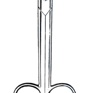 Collar And Crown Scissors, Curved 4" (10 cm)
