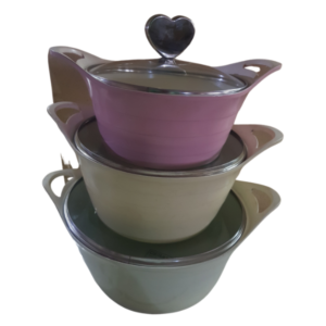 Ceramic Mixed color set dishes ? 3 pieces