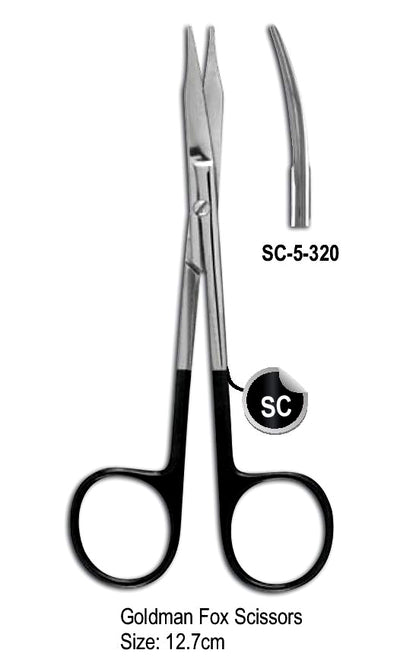 Goldman Fox Scissor Super Cut Scissor 12.7cm with Black Color Rings