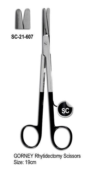 Gorney Rhytidectomy Scissor Super Cut Scissor Straight 19cm with Black Color Rings