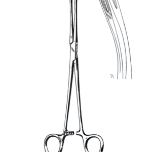 Fletcher Cervix Holding Forceps, Serrated, Curved 9 1/2" (24 cm)