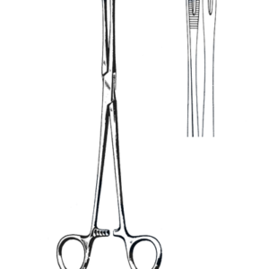 Fletcher Cervix Holding Forceps, Serrated, Straight 9 1/2" (24 cm)