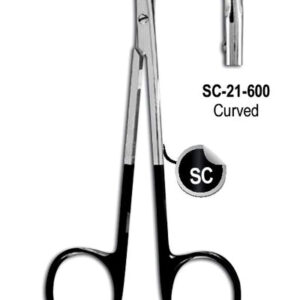 Fomon Saber Back Scissor Super Cut Scissor Curved 13.3cm with Black Color Rings