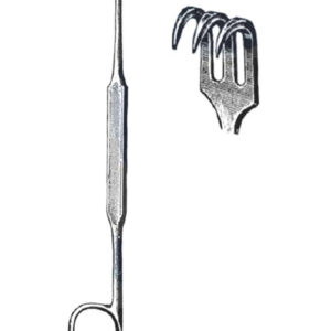 Meyerding Finger Retractor, 7" Sharp Prongs #6